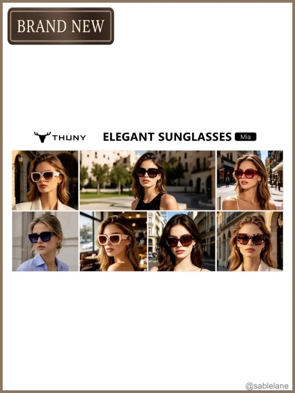 Oversized Polarized Square Sunglasses for Women UV400 Acetate